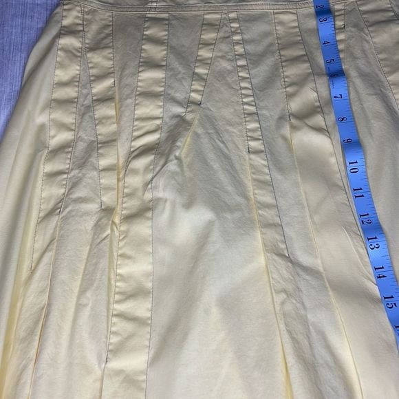 NEESH by DAR pale yellow drop waist skirt with unusual pleats - Picture 13 of 13